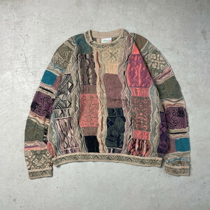90 годы Австралия производства COOGI Koo ji-3D вязаный свитер мужской XL