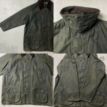 92年製 英国製 Barbour BEAUFORT バブアー ビューフォート オイルドジャケット C46 メンズ2XL相当_画像3