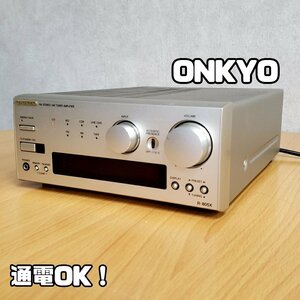 ONKYO R-805X FMステレオ/AMチューナーアンプ ※通電確認済み◎ プリメインアンプ オンキョー 音響機器 ラジオ スピーカー【80t3251】