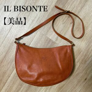 【0707様専用】IL BISONTE イルビゾンテ 三日月 ショルダーバッグ ブラウン