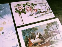 ビンテージグリーティングカード(9)L71◆５枚セット ニューイヤー クリスマス フランス ドイツ イギリス ベルギー イタリア_画像7