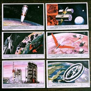 1956年 LIEBIG◆ユートピアと科学6種 アンティーク ビンテージ クロモス カード◆イギリス リービッヒ R58