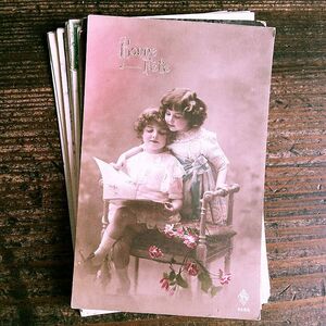 15 pieces set (N)*B15 child young lady boy antique postcard * France Germany Belgium Italy England foreign picture postcard 