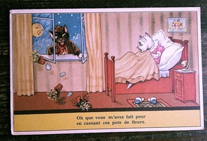 猫(5) D39◆アンティーク ポストカード フランス ドイツ ベルギー イタリア イギリス ネコ ねこ 子猫 絵葉書