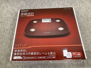 未使用 ELECOM エレコム 体組成計 HCS-FS01 体重計 (A1521)