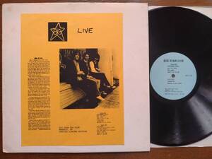 【LP】BIG STAR(ACC1米国製1986年LIMITED EDITION限定盤LIVE/ALEX CHILTON)