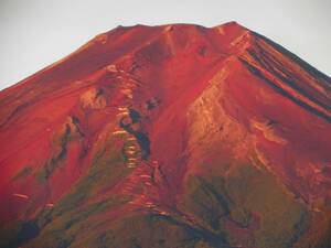 世界遺産 富士山 写真 紅富士　赤富士2　A4又は2L版 額付き