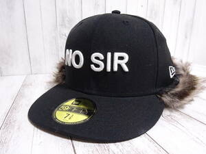 UNDERCOVER JUN TAKAHASHI x NEW ERA 59FIFTY フリップダウンキャップ フライト NO SIR 黒 58.7cm 7 3/8 アンダーカバー ニューエラ