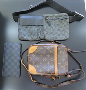 LV/ルイヴィトン/グッチ　ショルダーバッグ ウエストポーチ 財布 ジャンク品おまとめ