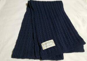 ロストコントロール Cable Knit Muffer NAVY (LOST CONTROL)