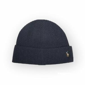 【激安】　POLO RALPH LAUREN ポロラルフローレン　ニット帽 ビーニー ニットキャップ ネイビー　新品タグ付きワッチキャップ