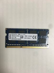 Kingston PC3L-12800s 8GB ノートブック用メモリ中古動作確認済み