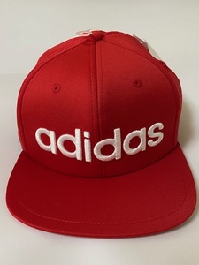 adidas アディダス Cap キャップ 帽子 レッド 3本ライン 展示未使用品