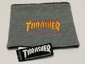 THRASHER スラッシャー NECK WARMER ネックウォーマー グレイ 　 展示未使用品