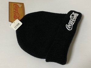 Coca-Cola コカ・コーラ ニットキャップ CAP ニット帽子 ブラック 展示未使用品