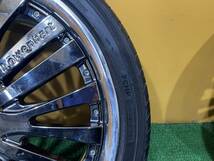 No.431　Lowenhart　レーベンハート　17インチ　メッキホイール　17×6.5J　4穴　タイヤ付　195/40R17　4本　160サイズ×4_画像7