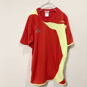 ★ アディダス adidas F50 サッカー トレーニングウェア 半袖シャツ レッド＆イエロー Oサイズ ユニフォーム U-23日本代表