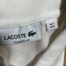 ラコステ LACOSTE L.12.12 ポロシャツ 半袖 クラシックフィット フランス企画 フレラコ DEVANLAY トルコ製 ホワイト USサイズS_画像4