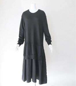 BLACK COMME des GARCONS ◆ ドッキング ニット スカート 切替 ワンピース Sサイズ 黒 ブラック コムデギャルソン ◆ZJ1