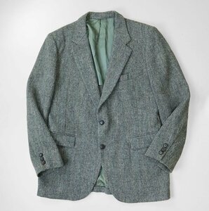 ★ ヴィンテージ ★ツイード テーラードジャケット グレー ◆ STAFFFORD × Harris Tweed ◆ USA製 スタッフォード ハリスツイード ◆K2H