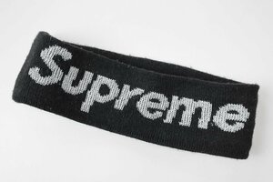 Supreme × NEW ERA ◆ REFLECTIVE LOGO HEADBAND リフレクティブ ロゴ ヘッドバンド 黒 ニット ヘアバンド シュプリーム ニューエラ ◆C1