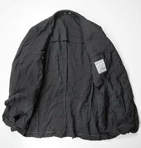 美品 Yohji Yamamoto Pour Homme ◆01SS シワ加工 テーラードジャケット 黒 サイズ2 (ロゴ入り袋付) ヨウジヤマモト プールオム ◆71/MK18_画像5