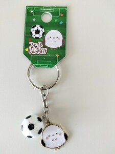 北海道 ☆ 雪の妖精 シマエナガ キーホルダー (サッカーボール) 新品未使用