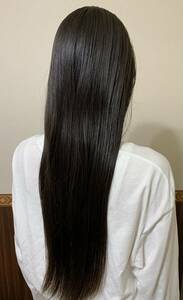 ヘアドネーション 40cm 88g 直毛 細め クセなし 艶髪 人毛 エクステ 髪 髪の毛 髪束 日本人 ストレート 女性 ウィッグ 送料無料 匿名配送