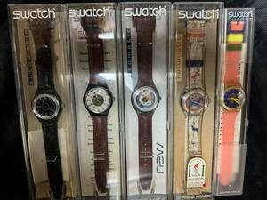 スウォッチ SWATCH swatch ファッション小物 ケース付 オートマチック4本とクオーツ1本の合計5点です。お探しの方どうぞ。