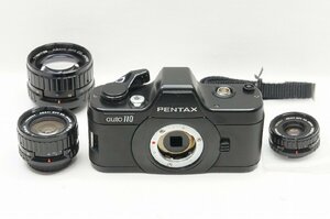 【適格請求書発行】訳あり品 PENTAX ペンタックス Auto 110 + 24mm F2.8 + 18mm F2.8 + 50mm F2.8【アルプスカメラ】231201a