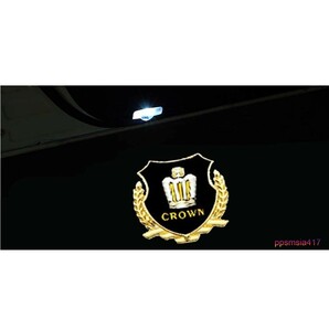 クラウン イエロー LEDウェルカムライト4個 カーテシランプ お洒落 カスタム ドアランプ 雰囲気 注意喚起 安全 トヨタ Crown 高級感