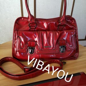 ★美品★お買得★VIVAYOU ハンドバック ショルダーバック☆ 2Way レッド 