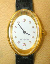 BVLGARI(ブルガリ) 腕時計 オーバル OV32GL レディース K18YG/12Pダイヤインデックス/リザードベルト_画像2