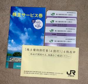 JR東日本株主優待券4枚、株主サービス券1点