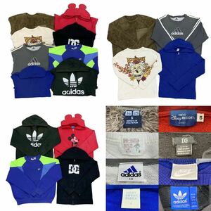  lady's Parker sweatshirt fleece sweat 8 sheets set sale Nike Adidas Uniqlo Disney size S-M corresponding #0119KHM④