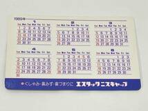 中山美穂 ポケットカレンダー 新エスタックW エスエス製薬 1989年 当時物 カード_画像2