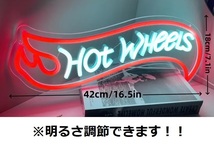 ①限定２個！！『Hot Wheels LEDネオンサイン』　マッチボックス　グリーンライト　M2マシーン ムーンアイズ　ホットウィール　　_画像1