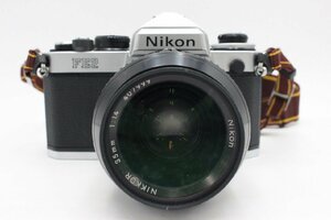 【行董】AC479BOT24 Nikon ニコン FE2 一眼レフフィルムカメラ マニュアルフォーカス レンズ NIKKOR 35mm 1:1.4 ※ゆうパ※