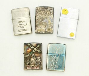 【行董】MA344BOG91◆Zippo ジッポ ライター 5個まとめ 喫煙グッズ MAGIC MONSTER2 等