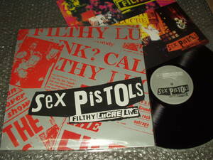 ＬＰ★SEX PISTOLS/セックス・ピストルズ「FILTHY LuCRE LIVE」UK&EU盤(VUSLP116)～ジョニー・ロットン/ジョン・ライドン/PIL/THE DAMNED