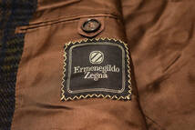 イタリア製 ErmenegildoZegna エルメネジルドゼニア 2釦 ツイード テーラード ブレザー ジャケット M 冬 (R00100520)_画像3