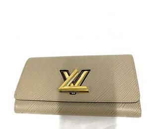 LOUIS VUITTON ルイヴィトンM67510 ポルトフォイユ・ツイスト エピ ガレ 長財布 グレー ベージュ 系 現状品 カyg