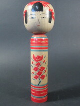 ◆古いこけし：38：◆小林栄蔵◆八十四歳◆山形系◆高さ:約22cm◆_画像1