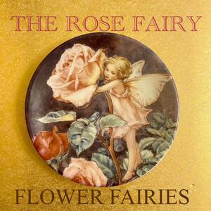 未使用 フラワーフェアリー ロイヤルウースター 飾り皿 ミニプレートFLOWER FAIRIES 「THE ROSE FAIRY 」9.5cm 絵皿 花の妖精 