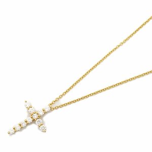 TIFFANY＆CO ティファニー ネックレス スモールクロス ダイヤ ネックレス クリア系 K18PG（ピンクゴールド） ダイヤモンド 中古 レディース