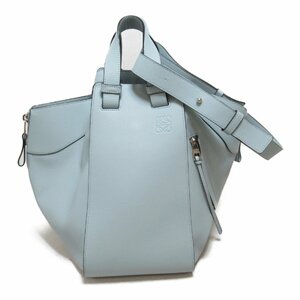 LOEWE ロエベ 2wayショルダーバッグ ハンモックミディアム2wayショルダーバッグ ブルー系 レザー 中古 レディース