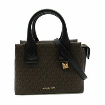 Michael Kors マイケルコース 2wayショルダーバッグ 2wayショルダーバッグ ブラウン系 レザー PVCコーティングキャンバス 中古 レディース_画像1