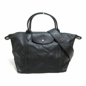 Longchamp ロンシャン 2wayショルダーバッグ 2wayショルダーバッグ ブラック系 レザー 中古 レディース