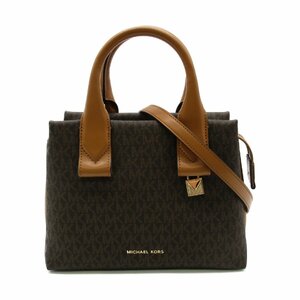 Michael Kors マイケルコース 2wayショルダーバッグ 2wayショルダーバッグ ブラウン系 PVCコーティングキャンバス 中古 レディース