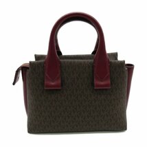 Michael Kors マイケルコース 2wayショルダーバッグ 2wayショルダーバッグ ブラウン系 PVCコーティングキャンバス レザー 中古 レディース_画像2